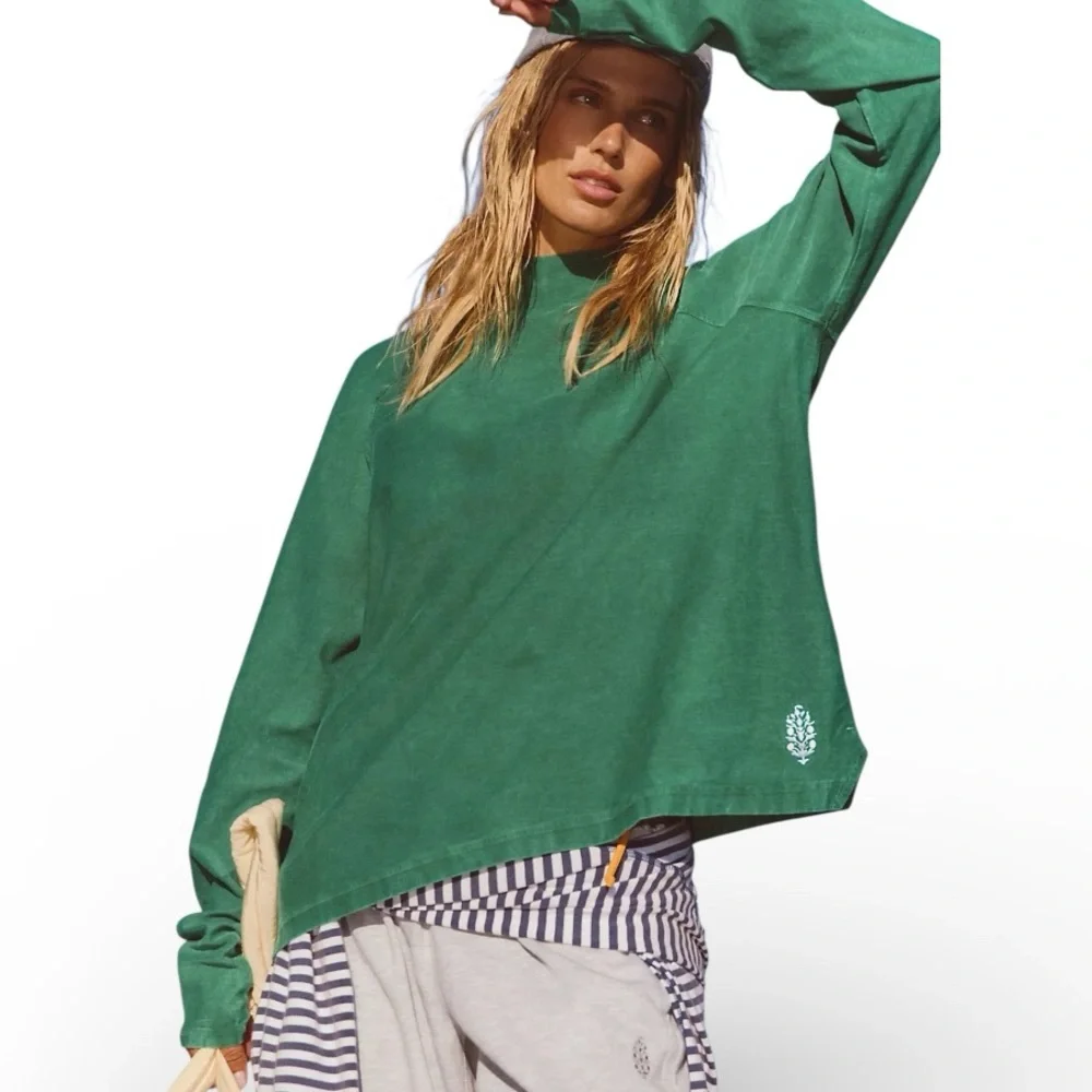 NEW Free People x FP Movement Restoration Layering Top in Green - Picture 12 of 13